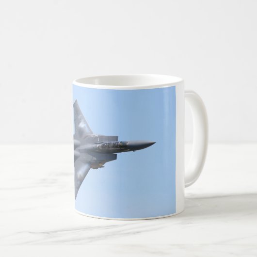 F-15Eの殴打のワシ コーヒーマグカップ (正面右)