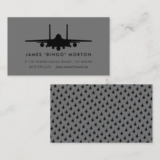 F-15Eストライクイーグルパイロット 名刺 (正面/裏面)