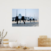 F-15Eストライクイーグル航空機 ポスター (キッチン)