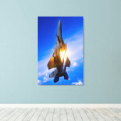 F-15Eストライクイーグル24x36 キャンバスプリント (インサイチュ (ウッドフロア))