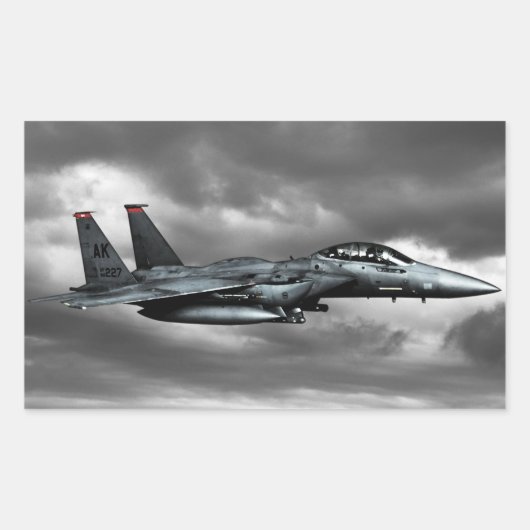 F-15E Strike Eagle Rectangleスタンプ 長方形シール (正面)