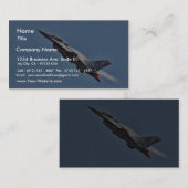 F-16のジェット戦闘機の飛行機 名刺 (正面/裏面)