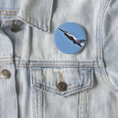 F-16のジェット戦闘機の飛行機 缶バッジ (インサイチュ)