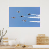 F-16サンダーバーズの5カードフォーメーション ポスター (キッチン)