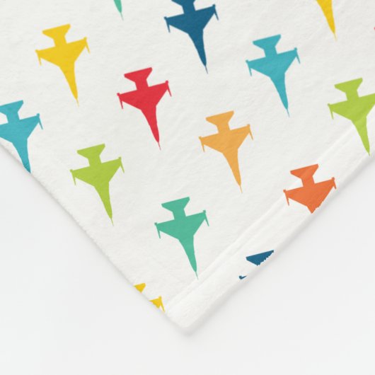 F-16バイパーファイタージェット名前をカスタムするベビーブランケット フリースブランケット (角)