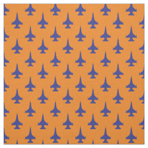 F-16バイパー戦闘機ジェットパターン青 ファブリック