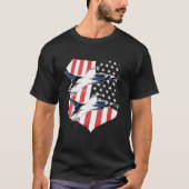 F 16ファイタージェットアメリカン国旗Tシャツ Tシャツ (正面)