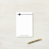 F-16ファイタージェットストライプの名前をカスタムするメモ帳 ポストイット (デスク上)