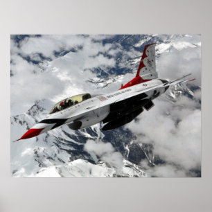 F-16ファイティング《鳥》ハヤブササンダーバード ポスター
