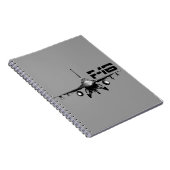 F-16ファイティング《鳥》ハヤブサフォトノートブック(80ページB&W) ノートブック (右側)