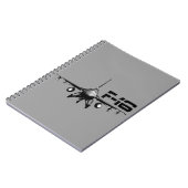 F-16ファイティング《鳥》ハヤブサフォトノートブック(80ページB&W) ノートブック (左側)