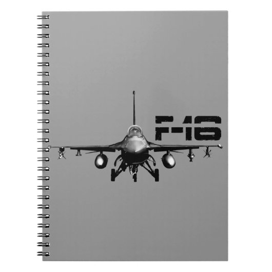 F-16ファイティング《鳥》ハヤブサフォトノートブック(80ページB&W) ノートブック (正面)