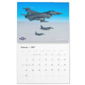 F-16ファイティング《鳥》ハヤブサ カレンダー (2月 2027)
