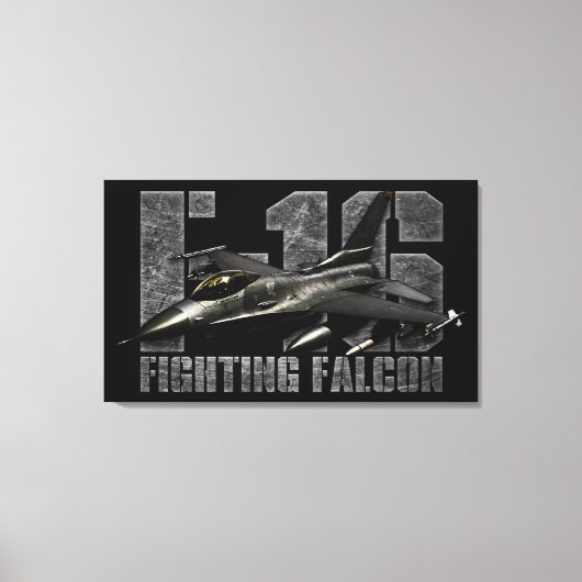 F-16ファイティング《鳥》ハヤブサ キャンバスプリント (正面)