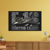 F-16ファイティング《鳥》ハヤブサ キャンバスプリント (インサイチュ (リビング))