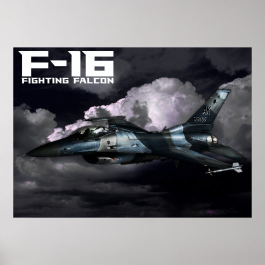 F-16ファイティング《鳥》ハヤブサ ポスター (正面)