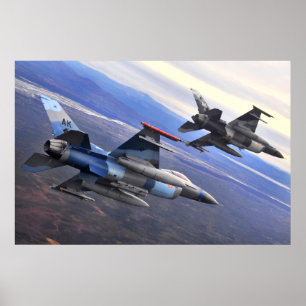 F-16ファイティング《鳥》ハヤブサ ポスター