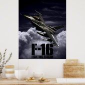 F-16ファイティング《鳥》ハヤブサ ポスター (キッチン)