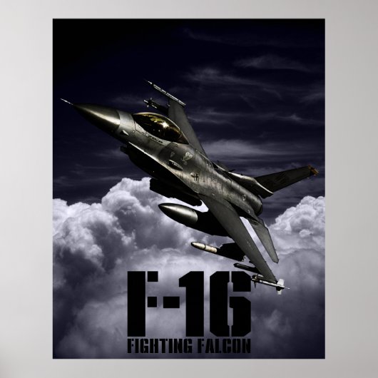 F-16ファイティング《鳥》ハヤブサ ポスター (正面)