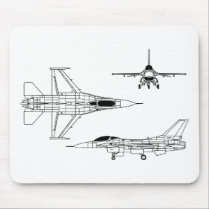 F-16ファイティング《鳥》ハヤブサ マウスパッド
