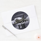 F-16ファイティング《鳥》ハヤブサ ラウンドシール (封筒)