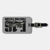 F-16ファイティング《鳥》ハヤブサ ラゲッジタグ (正面横)