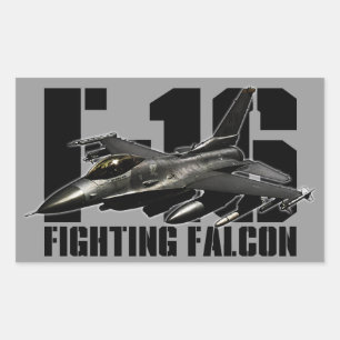 F-16ファイティング《鳥》ハヤブサ 長方形シール