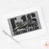 F-16ファイティング《鳥》ハヤブサ 長方形シール (封筒)