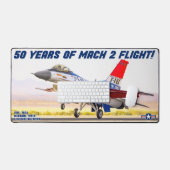 F-16ファイティング《鳥》ハヤブサ- 50年! デスクマット (キーボード&マウス)