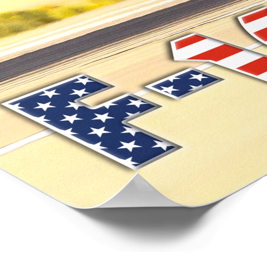 F-16ファイティング《鳥》ハヤブサ- 50年! ポスター (角)