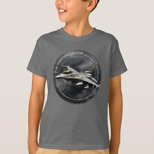 F-16ファイティング《鳥》ハヤブサ Tシャツ (正面)