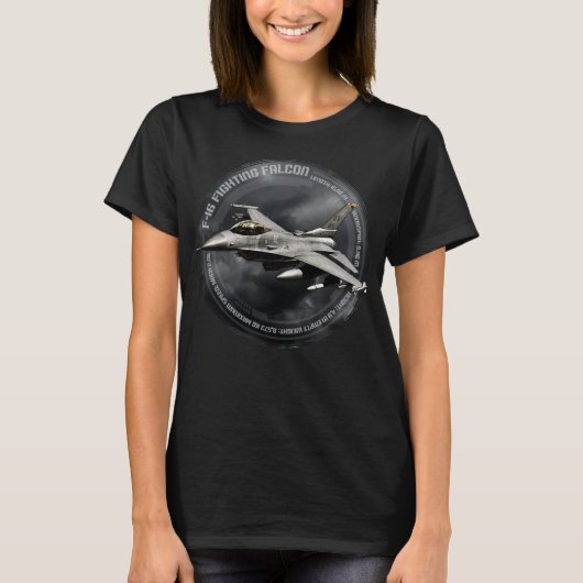 F-16ファイティング《鳥》ハヤブサ Tシャツ (正面)
