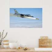F-16マーベリック・ミサイルを発射 ポスター (キッチン)
