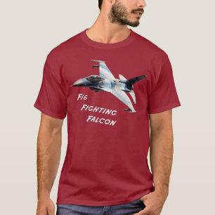 F-16戦いの《鳥》ハヤブサのティー Tシャツ