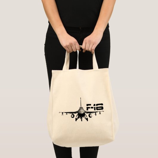F-16戦いの《鳥》ハヤブサの食料雑貨のトート トートバッグ (正面(商品))