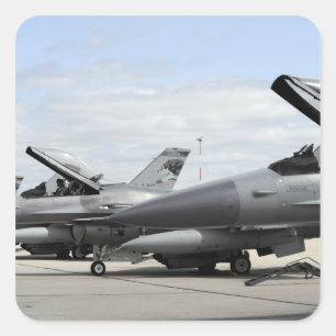 F-16戦いの《鳥》ハヤブサは進水するために待ちます スクエアシール