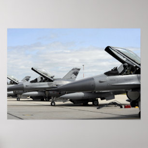 F-16戦いの《鳥》ハヤブサは進水するために待ちます ポスター