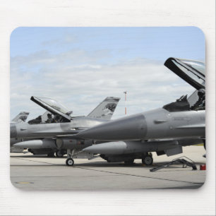 F-16戦いの《鳥》ハヤブサは進水するために待ちます マウスパッド