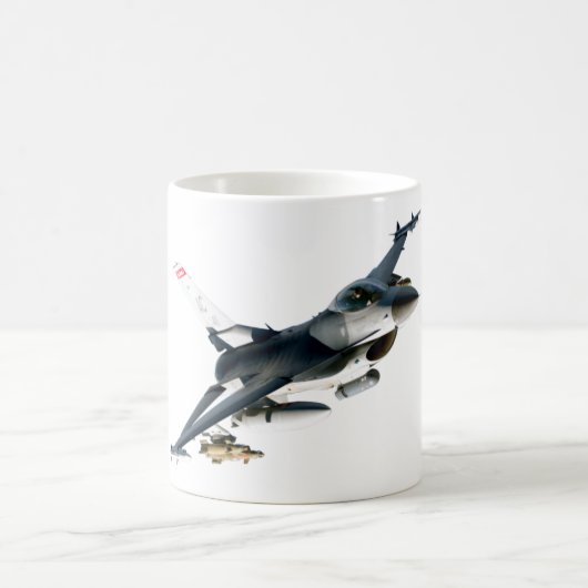 F-16戦いの《鳥》ハヤブサ コーヒーマグカップ (中央)