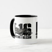 F-16戦いの《鳥》ハヤブサ マグカップ (正面左)