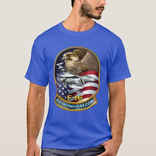 F-16戦いの《鳥》ハヤブサ Tシャツ (正面)