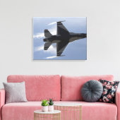 F-16戦闘用《鳥》ハヤブサが高いG キャンバスプリント (インサイチュ (リビング))