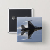 F-16戦闘用《鳥》ハヤブサが高いG 缶バッジ (正面&裏面)