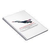 F-16戦闘用《鳥》ハヤブサ戦闘機 ノートブック (右側)