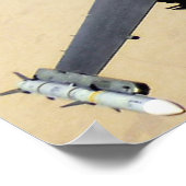 F-16戦闘用《鳥》ハヤブサ航空機 ポスター (角)