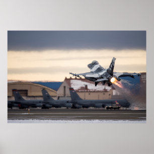F-16戦闘用《鳥》ハヤブサ航空機 ポスター