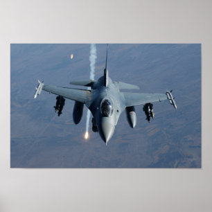 F-16戦闘用《鳥》ハヤブサ航空機 ポスター