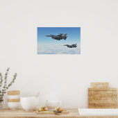 F-16戦闘用《鳥》ハヤブサ航空機 ポスター (キッチン)