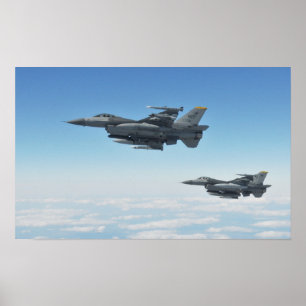 F-16戦闘用《鳥》ハヤブサ航空機 ポスター