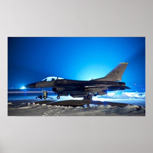 F-16戦闘用《鳥》ハヤブサ航空機 ポスター (正面)